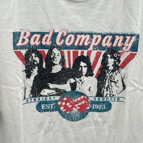 Men's Wrangler Bad Company Graphic Band Shirt Sleeve Cotton T-Shirt Size 2XL - Picture 3 of 7